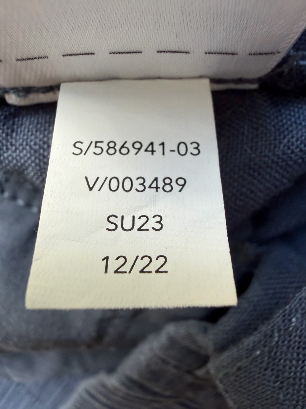 Athleta Voyager Linen Pants Sz 8 Granite Blue Tapered Leg Crop Pull-On Pants - Picture 7 of 10